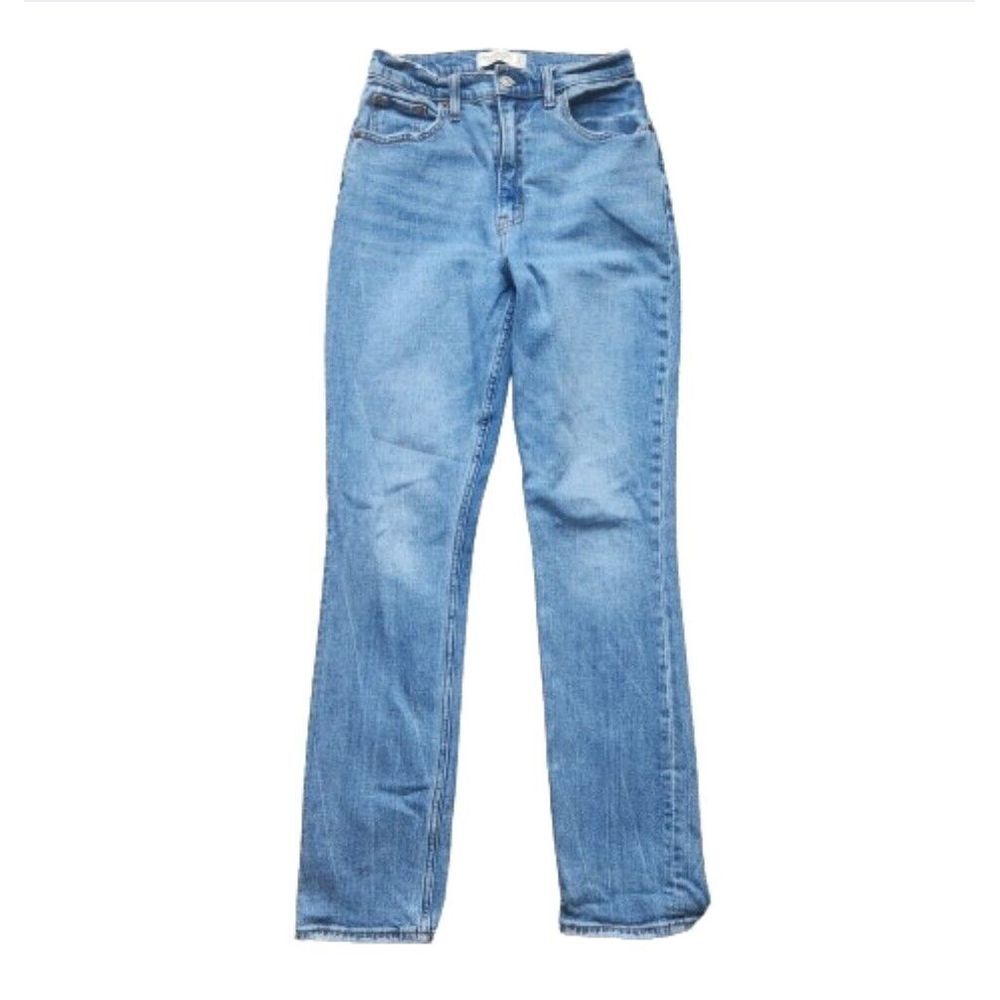 Abercrombie & Fitch Curve Love Ultra High Rise 90s Slim Straight Jean Size 27 4